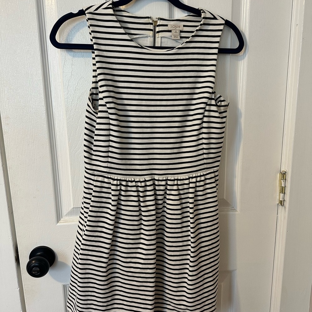 J. Crew Striped Black and White Dress